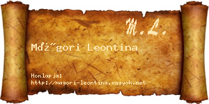 Mágori Leontina névjegykártya
